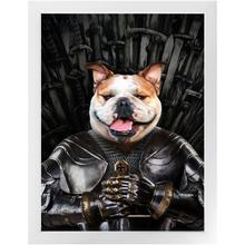 Load image into Gallery viewer, Sir Lixalot - Game Of Thrones Inspired Custom Pet Portrait Framed Satin Paper Print