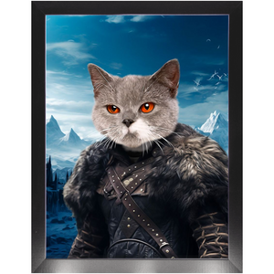 NIGHT'S BLOTCH 2 - Game of Thrones & House Of Dragons Inspired Custom Pet Portrait Framed Satin Paper Print