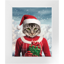 Load image into Gallery viewer, CHRISTMAS CRACKER 11 - Christmas Inspired Custom Pet Portrait Framed Satin Paper Print