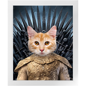 THE BONEROOM 1 - Game of Thrones & House Of Dragons Inspired Custom Pet Portrait Framed Satin Paper Print