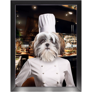 CHEF'S KISS - Chef & Cook Inspired Custom Pet Portrait Framed Satin Paper Print