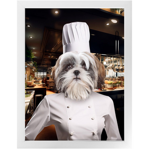 CHEF'S KISS - Chef & Cook Inspired Custom Pet Portrait Framed Satin Paper Print