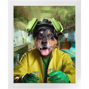 HEISENBARK - Breaking Bad Inspired Custom Pet Portrait Framed Satin Paper Print