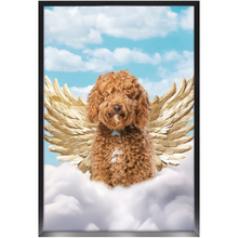 Load image into Gallery viewer, Golden Angel 2 - Heavenly Angels Inspired Custom Pet Portrait Framed Satin Paper Print