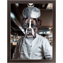 Load image into Gallery viewer, MAKING A MEAL OF IT - Chef &amp; Cook Inspired Custom Pet Portrait Framed Satin Paper Print