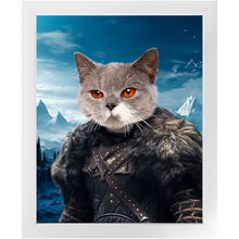 Load image into Gallery viewer, NIGHT&#39;S BLOTCH 2 - Game of Thrones &amp; House Of Dragons Inspired Custom Pet Portrait Framed Satin Paper Print