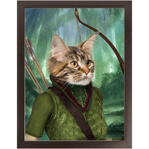 Straight Shooter - Lord of the Rings Inspired Custom Pet Portrait Framed Satin Paper Print
