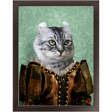 Load image into Gallery viewer, Dame Difudo - Royalty &amp; Renaissance Inspired Custom Pet Portrait Framed Satin Paper Print