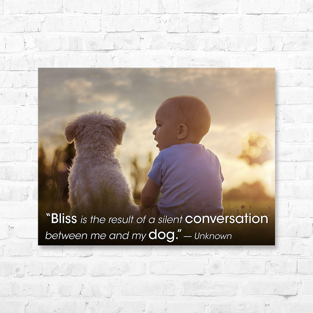 Dog Quote Canvas Wrap - “Bliss is the result of...