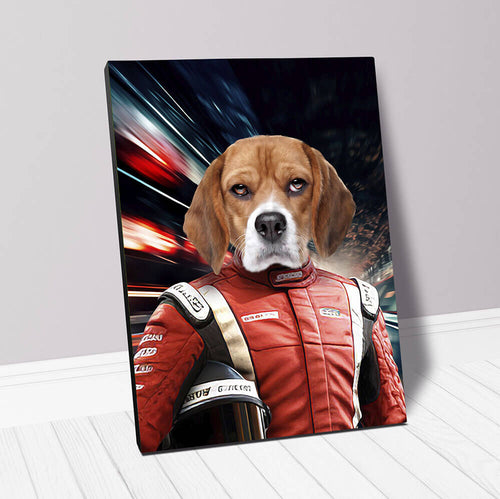 CHASING CARS - Race Car Driver Inspired Custom Pet Portrait Canvas