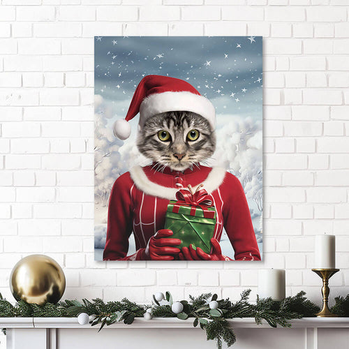 CHRISTMAS CRACKER 11 - Christmas Inspired Custom Pet Portrait Canvas