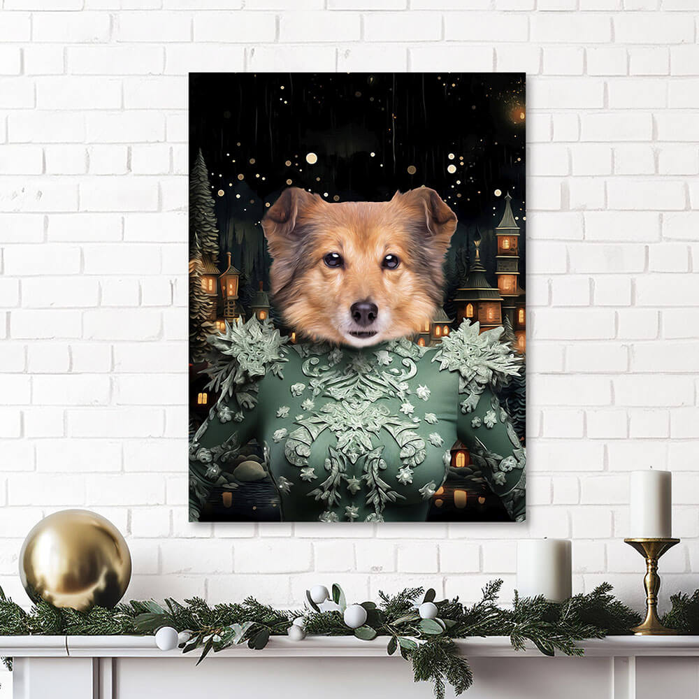 CHRISTMAS CRACKER 14 - Christmas Inspired Custom Pet Portrait Canvas