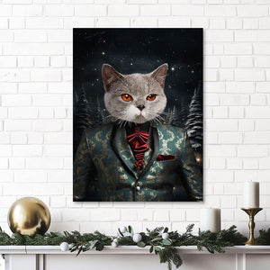 CHRISTMAS CRACKER 7 - Christmas Inspired Custom Pet Portrait Canvas