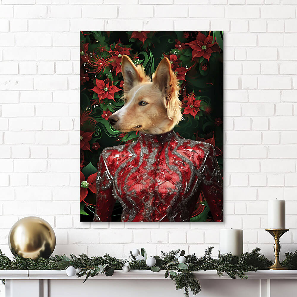 CHRISTMAS CRACKER 8 - Christmas Inspired Custom Pet Portrait Canvas