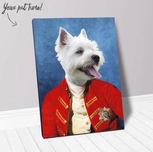 Commander In Mischief - Renaissance Inspired Custom Pet Portrait Canvas