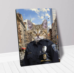 COP TO IT - Police Uniform Inspired Custom Pet Portrait Canvas