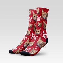 Load image into Gallery viewer, Cat Dad Custom Cat Socks With Your Kitty&#39;s Face