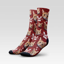 Load image into Gallery viewer, Cat Dad Custom Cat Socks With Your Kitty&#39;s Face