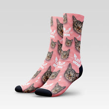 Load image into Gallery viewer, Cat Mom Custom Cat Socks With Your Kitty&#39;s Face