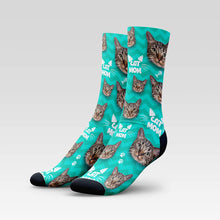 Load image into Gallery viewer, Cat Mom Custom Cat Socks With Your Kitty&#39;s Face