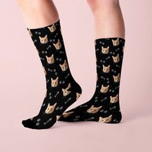 Load image into Gallery viewer, Custom Cat Socks With Your Kitty&#39;s Face