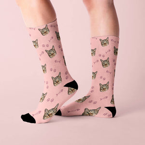 Custom Cat All-Over Print Socks