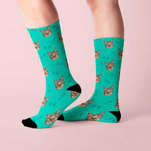 Custom Cat All-Over Print Socks