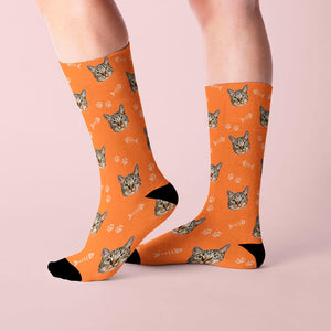 Custom Cat All-Over Print Socks