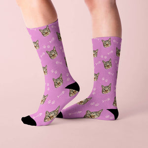 Custom Cat All-Over Print Socks