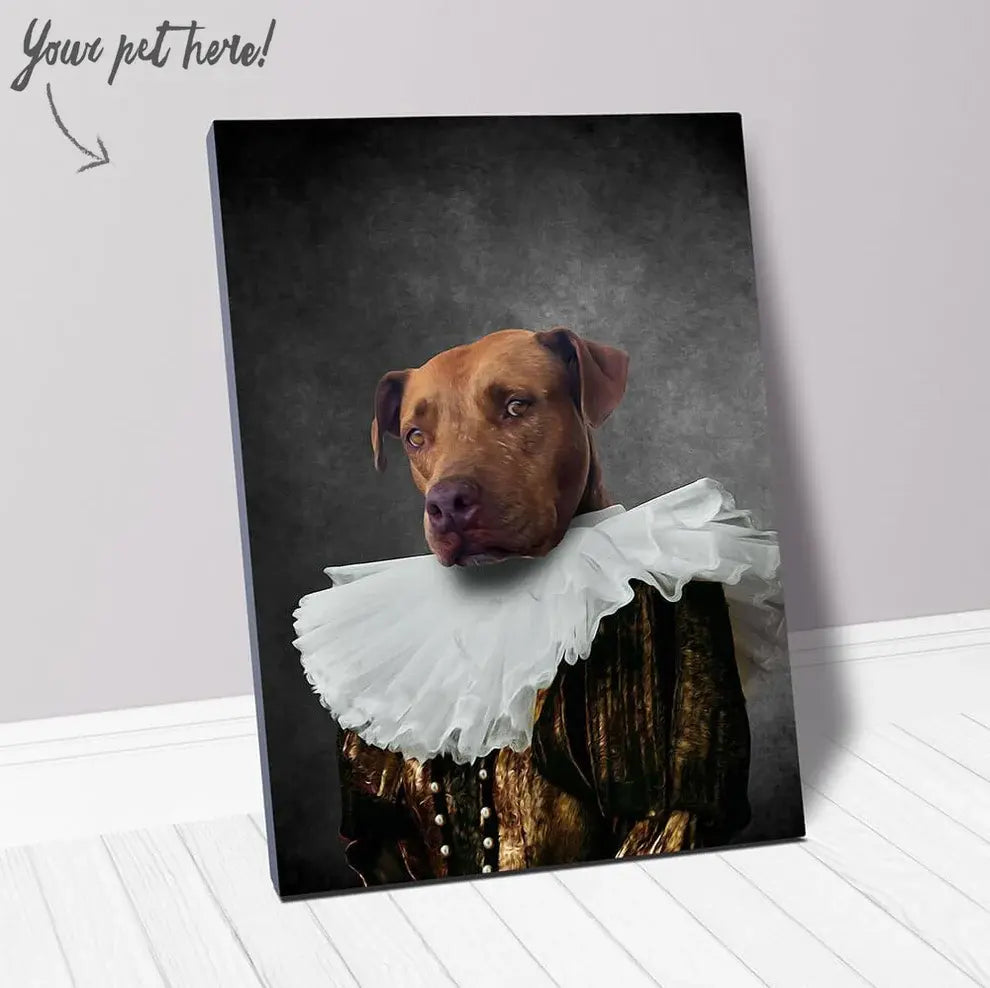 Duchess Courage - Renaissance Inspired Custom Pet Portrait Canvas