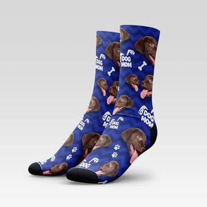 Dog Mom Custom Dog Socks With Your Pup's Face