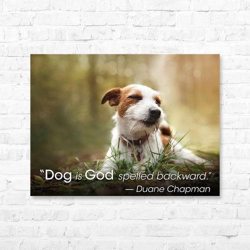 Dog Quote Canvas Wrap - “Dog is God spelled...
