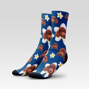 Frangipani Custom Pet Socks - Personalized With Your Pet's Face