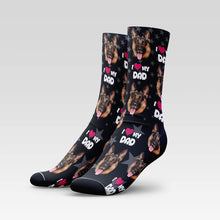 Load image into Gallery viewer, I Love My Dad Custom Pet Socks With Your Pet&#39;s Face