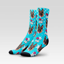 Load image into Gallery viewer, I Love My Dad Custom Pet Socks With Your Pet&#39;s Face