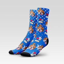 Load image into Gallery viewer, I Love My Mom Custom Pet Socks With Your Pet&#39;s Face