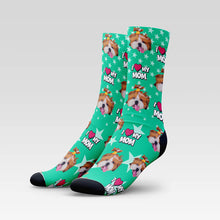 Load image into Gallery viewer, I Love My Mom Custom Pet Socks With Your Pet&#39;s Face