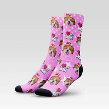 Load image into Gallery viewer, I Love My Mom Custom Pet Socks With Your Pet&#39;s Face