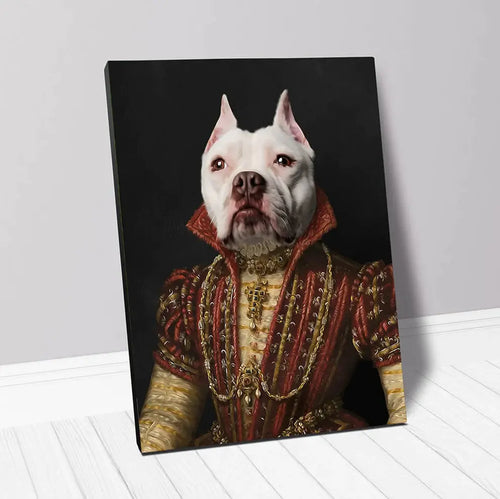 LADY IN RED - Renaissance Inspired Custom Pet Portrait Canvas
