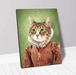 Lady Pluck - Renaissance Inspired Custom Pet Portrait Canvas