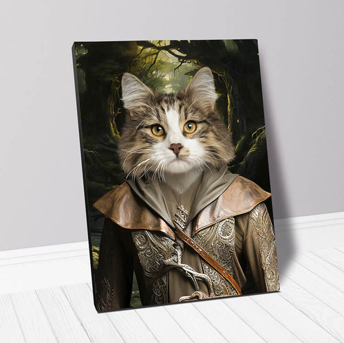 LEGOLASSIE - Lord of the Rings Inspired Custom Pet Portrait Canvas