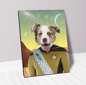 LIEUTENANT WOOF - Star Trek Inspired Custom Pet Portrait Canvas