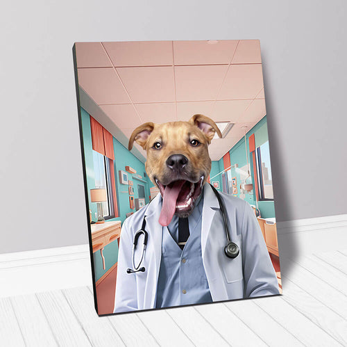 LOVE DOCTOR - Doctor Inspired Custom Pet Portrait Canvas