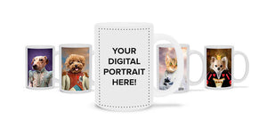 Your New Digital Pet Portrait on a Coffee Mug?