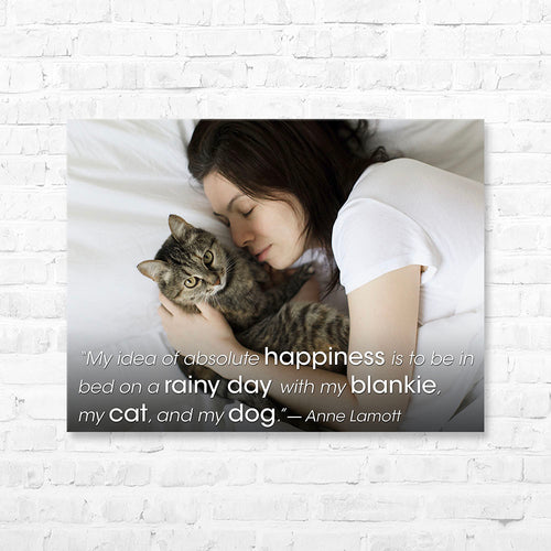 Pet Quote Canvas Wrap - “My idea of absolute happiness...