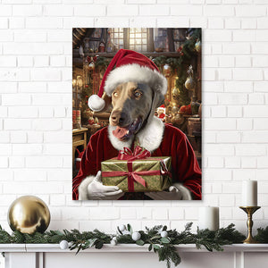 PANTA PAWS - Christmas, Santa & Elf Inspired Custom Pet Portrait Canvas