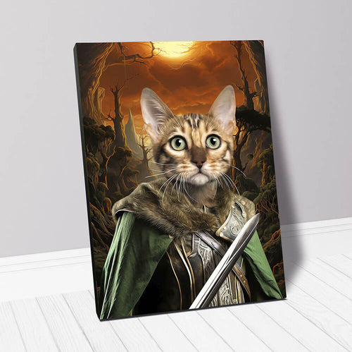 PORK SLAYER - Lord of the Rings Inspired Custom Pet Portrait Canvas