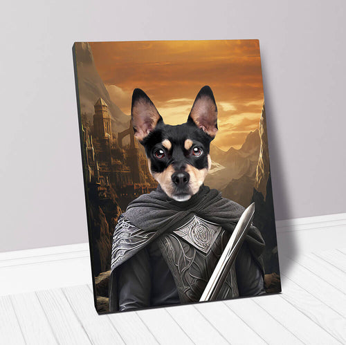 PURR-PARED FOR BATTLE - Lord of the Rings Inspired Custom Pet Portrait Canvas