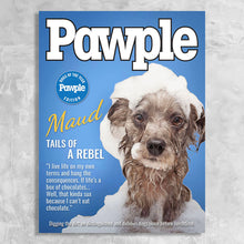 Load image into Gallery viewer, Pawple for Dogs - Personalised Dog Magazine Cover Canvas Print