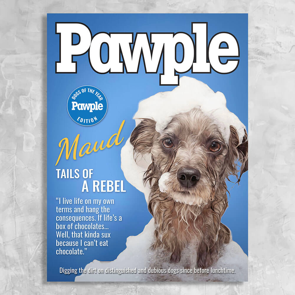 Pawple for Dogs - Personalised Dog Magazine Cover Canvas Print